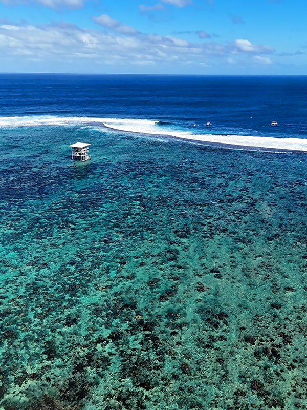 Spot de Teahupoo : la tour des juges Spot de Teahupoo : la tour des juges